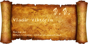 Vladár Viktória névjegykártya